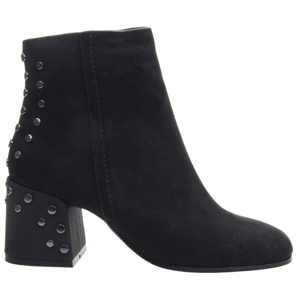 Naked Feet studded black heel boots